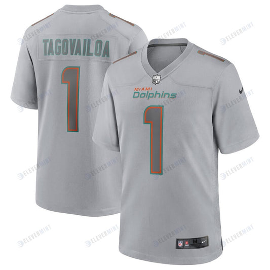 Tua Tagovailoa 1 Miami Dolphins Atmosphere Fashion Game Jersey - Gray