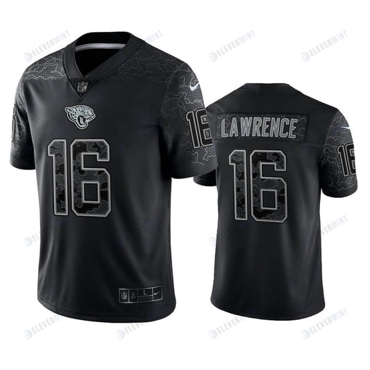 Trevor Lawrence 16 Jacksonville Jaguars Black Reflective Limited Jersey - Men