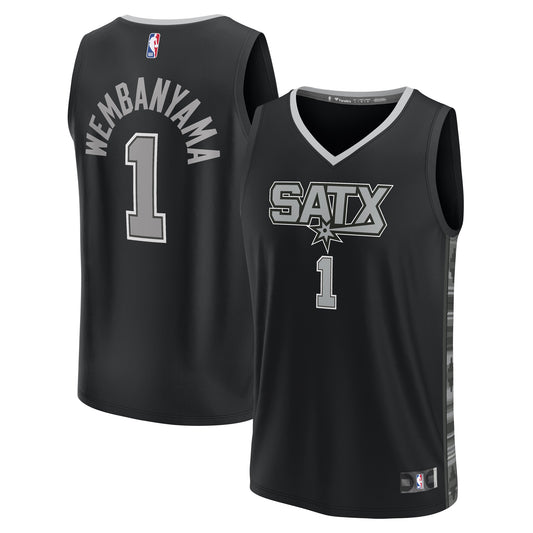 Victor Wembanyama San Antonio Spurs Fanatics Branded Youth Fast Break Player Jersey - Statement Edition - Black