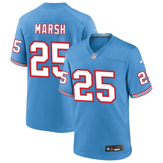 Armani Marsh Tennessee Titans Nike Oilers Throwback Game Jersey - Light Blue