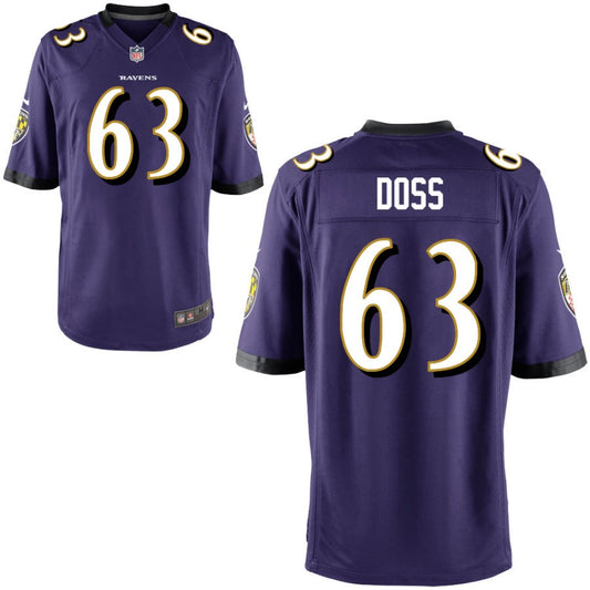 Tykeem Doss Baltimore Ravens Nike Youth Game Jersey - Purple