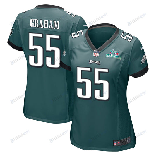 Brandon Graham 55 Philadelphia Eagles Super Bowl LVII Champions Women Game Jersey - Midnight Green