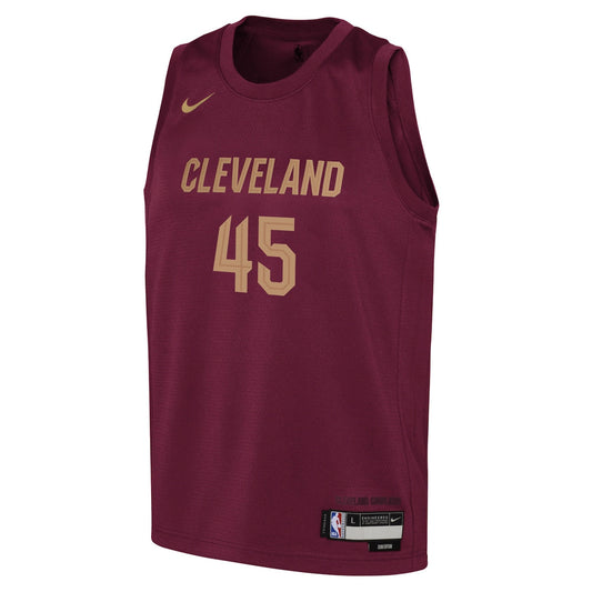 Boys' Grade School Donovan Mitchell Nike Cavaliers 2022/23 Swingman Jersey Icon Edition - Maroon