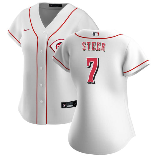 Spencer Steer Cincinnati Reds Nike Women's Home Replica Jersey - White