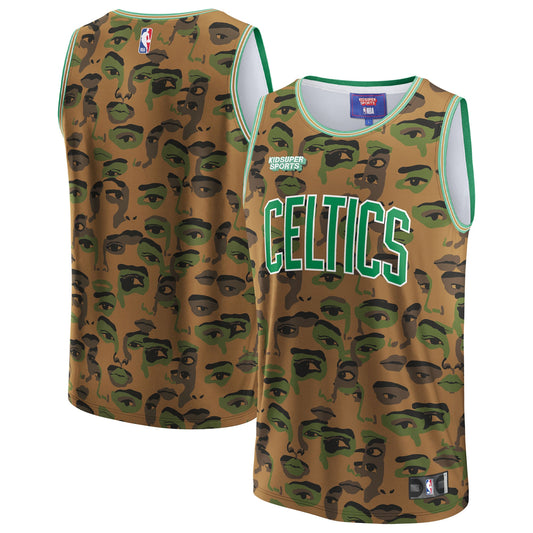 Boston Celtics NBA & KidSuper Studios by Fanatics Unisex Hometown Jersey - Brown