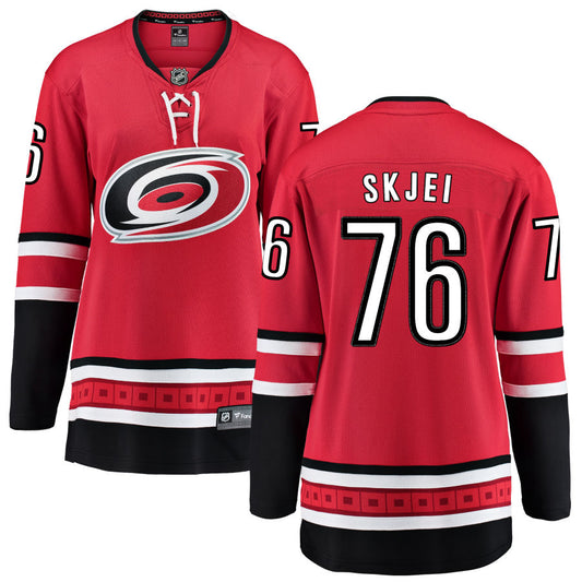 Brady Skjei Carolina Hurricanes Fanatics Branded Women's Home Breakaway Jersey - Red