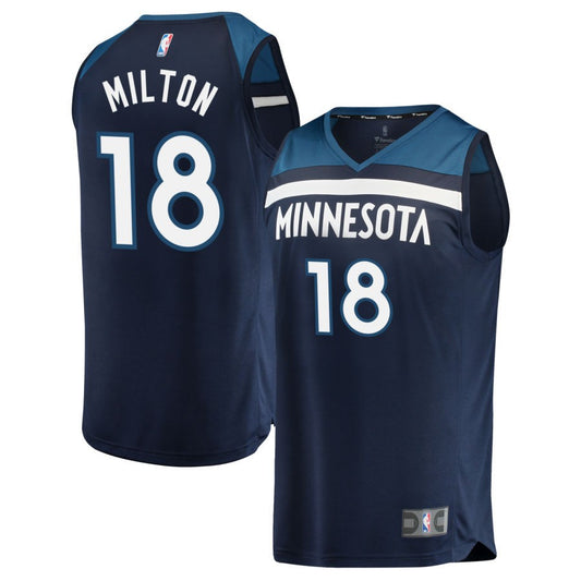 Shake Milton Minnesota Timberwolves Fanatics Branded Youth Fast Break Replica Jersey Navy - Icon Edition