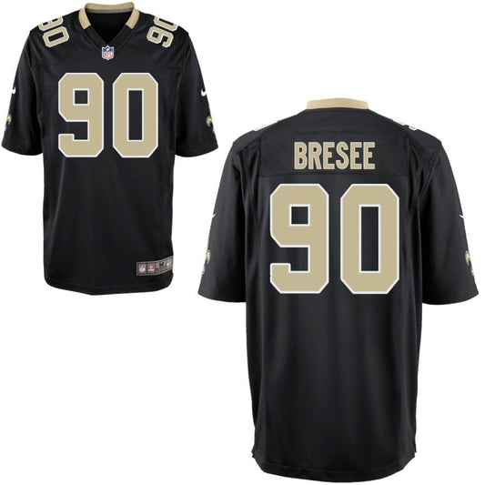 Bryan Bresee New Orleans Saints Nike Youth Game Jersey - Black