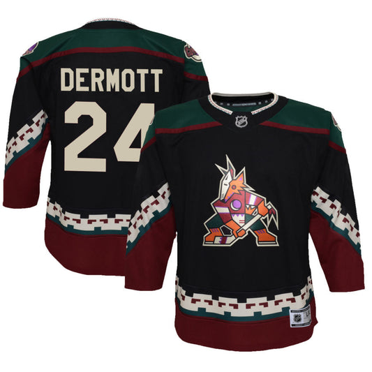 Travis Dermott Arizona Coyotes Youth 2021/22 Home Replica Jersey - Black