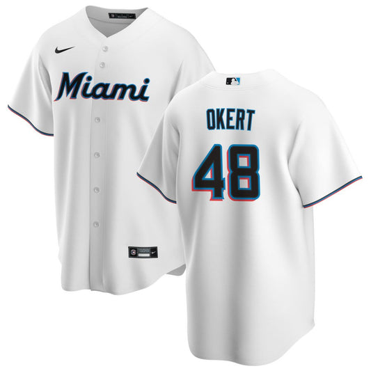 Steven Okert Miami Marlins Nike Youth Home Replica Jersey - White