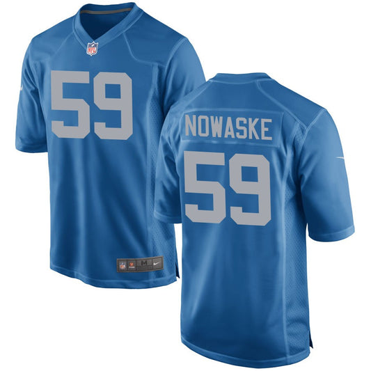 Trevor Nowaske Detroit Lions Nike Throwback Game Jersey - Blue