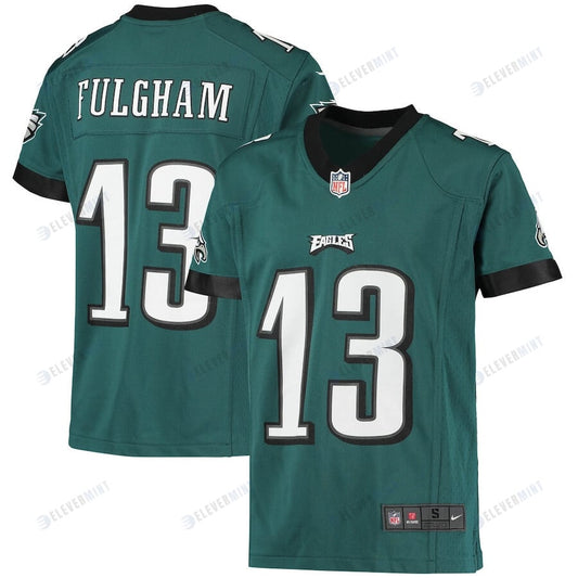 Travis Fulgham 13 Philadelphia Eagles Youth Game Jersey - Midnight Green