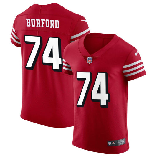 Spencer Burford San Francisco 49ers Nike Alternate Vapor Elite Jersey - Scarlet