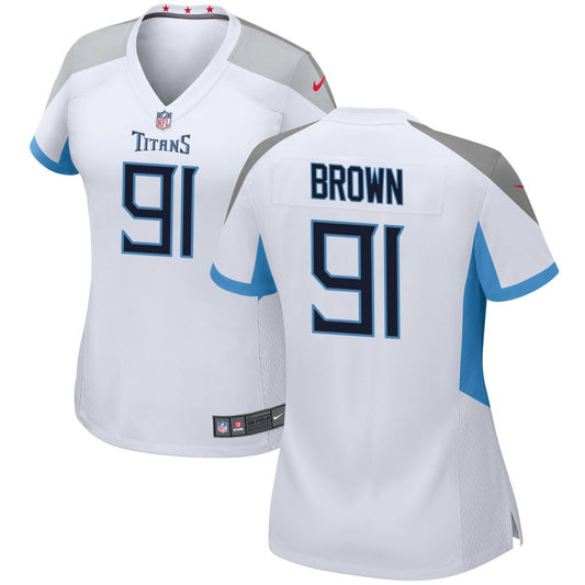 Shakel Brown Tennessee Titans Nike Women's Game Jersey - White