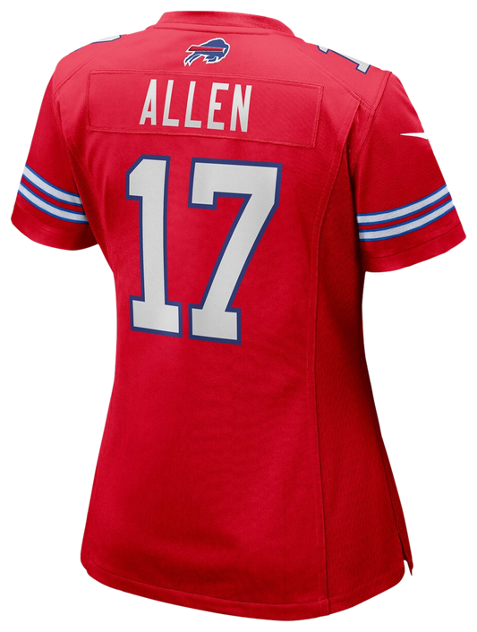 Women's Allen Josh Nike Bills Game Player Jersey - Red