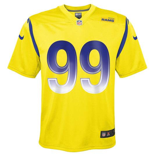 Boys' Grade School Aaron Donald Nike Rams Inverted Game Jersey - Gold