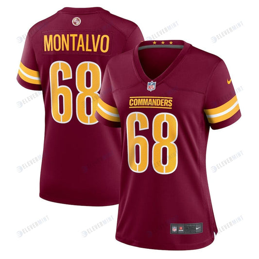 Anthony Montalvo 68 Washington Commanders Women's Team Game Jersey - Burgundy