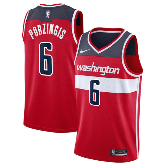 Youth Washington Wizards Kristaps Porzingis Icon Edition Jersey - Red