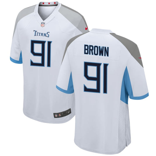 Shakel Brown Tennessee Titans Nike Game Jersey - White