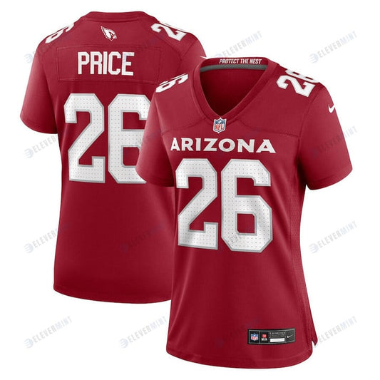 Bobby Price 26 Arizona Cardinals Women Team Game Jersey - Cardinal