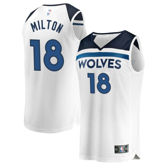 Shake Milton Minnesota Timberwolves Fanatics Branded Fast Break Replica Jersey White - Association Edition