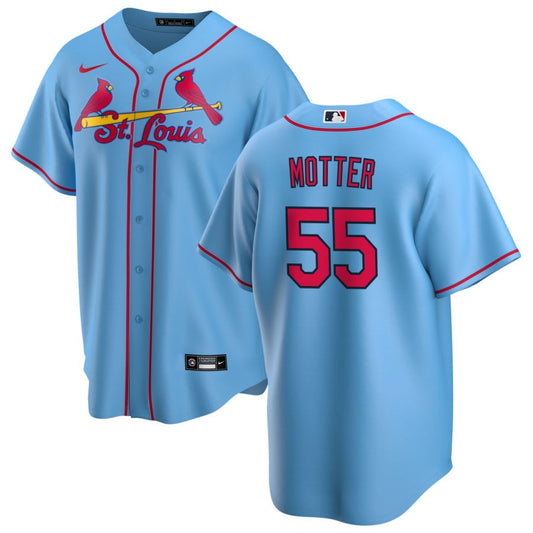 Taylor Motter St. Louis Cardinals Nike Alternate Replica Jersey - Light Blue