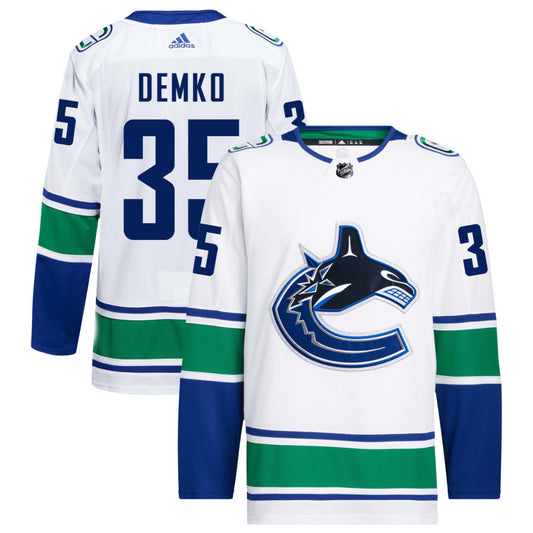 Thatcher Demko Vancouver Canucks adidas Away Primegreen Authentic Pro Jersey - White