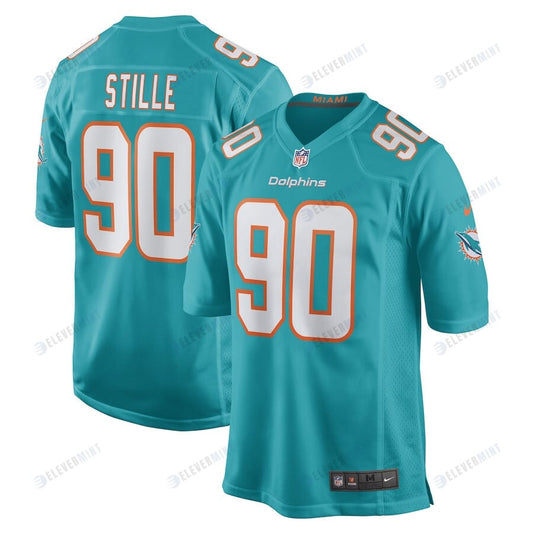 Ben Stille Miami Dolphins Game Player Jersey - Aqua