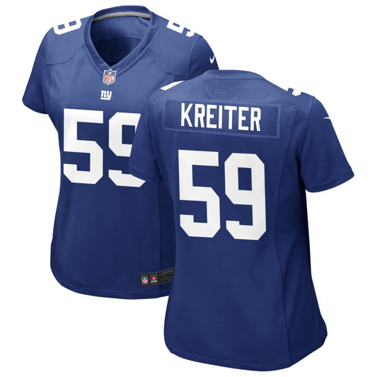 Casey Kreiter New York Giants Nike Women's Jersey - Royal