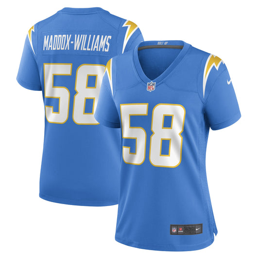 Tyreek Maddox-Williams Los Angeles Chargers Nike Women's Game Player Jersey - Powder Blue