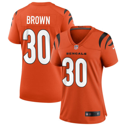 Chase Brown Cincinnati Bengals Nike Women's Alternate Game Jersey - Orange