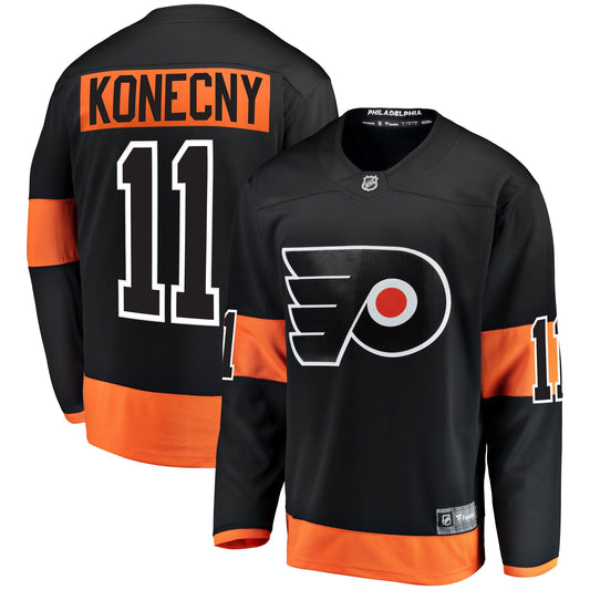 Travis Konecny Philadelphia Flyers Fanatics Branded Alternate Breakaway Player Jersey - Black