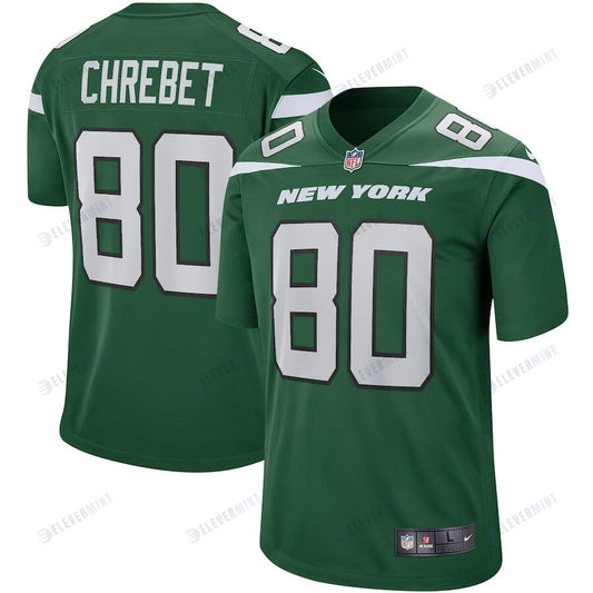 Wayne Chrebet 80 New York Jets Men Game Retired Jersey - Gotham Green