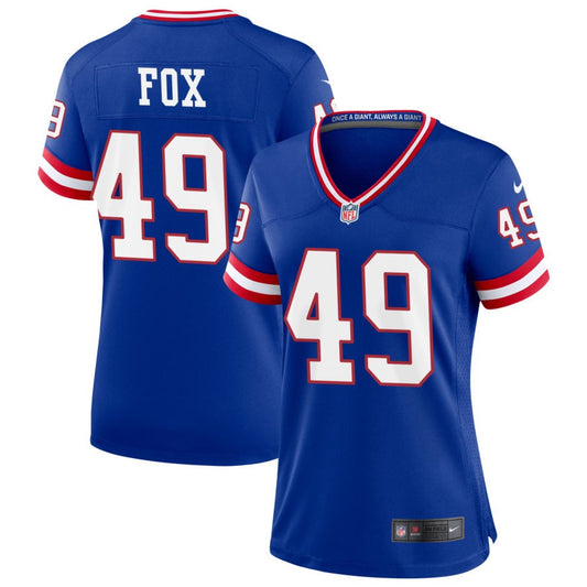 Tomon Fox New York Giants Nike Women's Classic Game Jersey - Royal