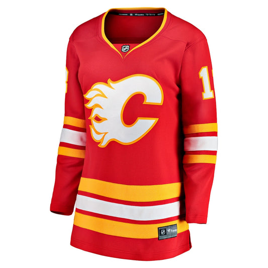 Women's Johnny Gaudreau Fanatics Flames Home Breakaway Jersey - Red