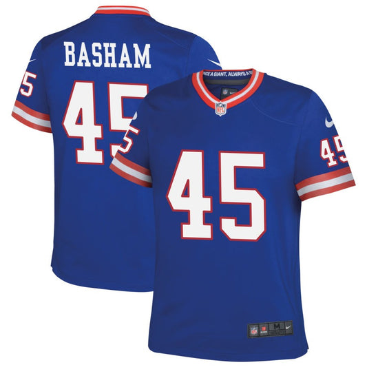 Boogie Basham New York Giants Nike Youth Classic Game Jersey - Royal