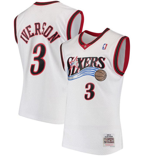 Youth Philadelphia 76ers Allen Iverson 1997 Hardwood Classics Jersey - White