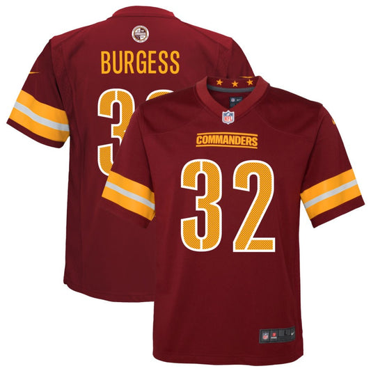 Terrell Burgess Washington Commanders Nike Youth Game Player Jersey - Burgundy