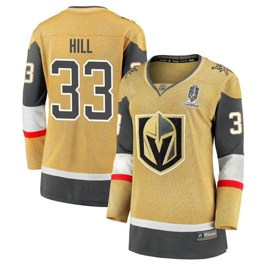 Adin Hill  Vegas Golden Knights Fanatics Branded Women's 2023 Stanley Cup Champions Home Breakaway Jersey - Gold