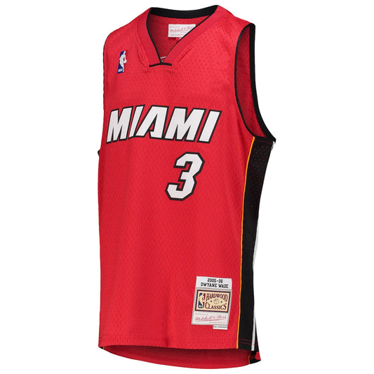 Boys' Grade School Dwyane Wade Mitchell & Ness Heat 2005-06 Hardwood Classics Swingman Jersey - Red