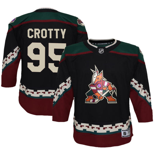 Cameron Crotty Arizona Coyotes Youth 2021/22 Home Replica Jersey - Black