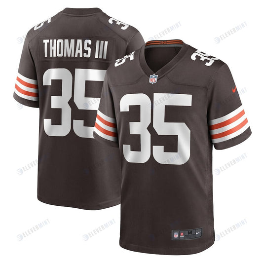 Charlie Thomas 35 Cleveland Browns Men's Team Game Jersey - Brown