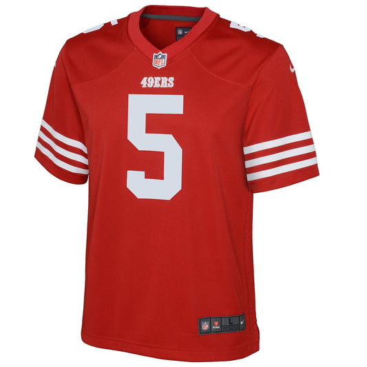 Boys' Grade School Trey Lance Nike 49ers Game Jersey - Red