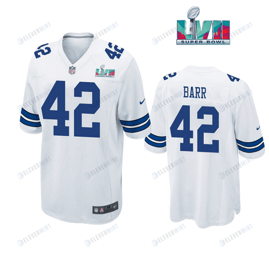 Anthony Barr 42 Dallas Cowboys Super Bowl LVII Super Bowl LVII White Men Game Jersey