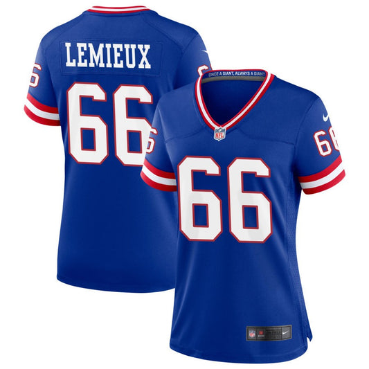 Shane Lemieux New York Giants Nike Women's Classic Game Jersey - Royal