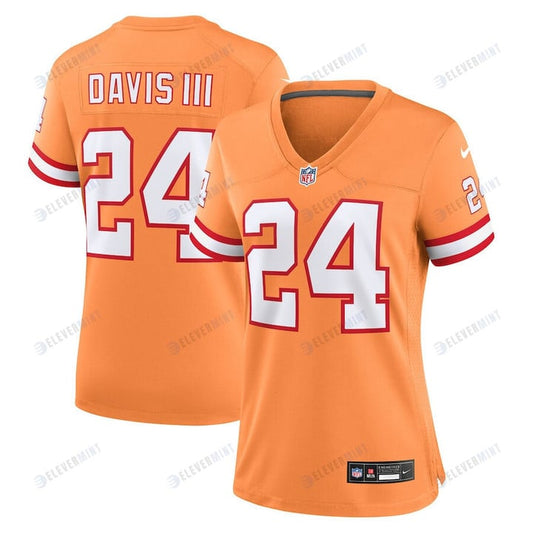 Carlton Davis III 24 Tampa Bay Buccaneers Women's Throwback Game Jersey - Orange